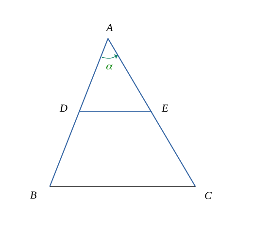 Similarité de deux triangles ayant un angle commun et deux longueurs respectives proportionnelles